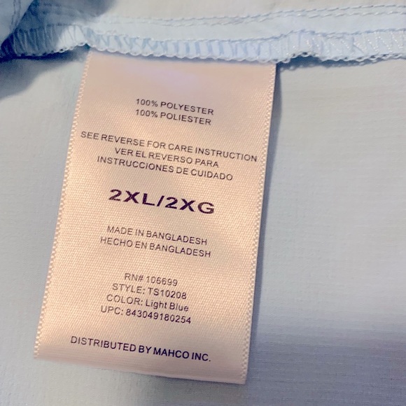 RealTree Light Blue Fishing Men Shirt, 2XL - Picture 9 of 11